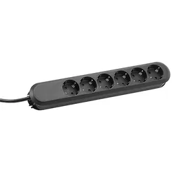 Bachmann Steckdosenleiste 6-fach schwarz 3m 381.148K 35° IP20 1,5qmm