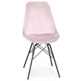 KADIMA DESIGN Esszimmerstuhl, Rosa Textil, 45x83x55 cm, Esszimmer, Stühle, Esszimmerstühle, Vierfußstühle