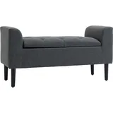 Homcom Sitzbank mit Stauraum, Polsterbank mit Leinenoptik, Holzbeine, Bettbank belastbar, bis 130 kg, für Wohnzimmer Schlafzimmer Flur, 116 x 44 x