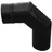 FireFix Pelletofenrohr-Bogen 80 mm Edelstahl schwarz 90° mit Reinigungsöffnung