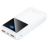 Vention Powerbank 20000mAh, Micro-USB, USB-C, 2xUSB-A, 22,5W (weiß)