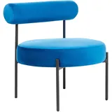 Beliani Sessel, Blau, Metall, 1-Sitzer, 60x66x60 cm, Esszimmer, Stühle, Esszimmerstühle, Vierfußstühle