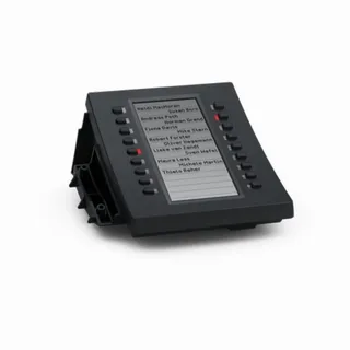 Snom D3 Erweiterungsmodul Für D3xx-Telefone, Hoch auflösendes Display mit Hintergrundbeleuchtung, 18 programmierbare und selbst beschriftende LED-Tasten, Plug and Play, USB, Schwarz, 00004327