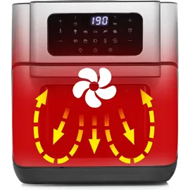 Princess Heißluftfritteuse Mini Backofen 10 l schwarz/silberfarben