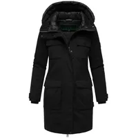 Navahoo Damen Winterjacke Jacke mit Kapuze Eissturm 14 Black