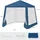 Woltu Faltpavillon 3 x 3 m inkl. Seitenteile Blau