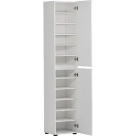 INOSIGN Mister 40 x 200 x 34 cm 2 Türen 12 Fächer hochglanz weiß / weiß