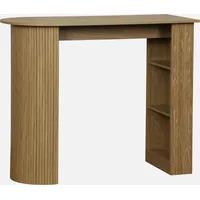 sweeek - Bar-Tisch, hoher Küchentisch aus Holzdekor mit Stauraum