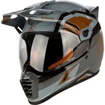 Klim Krios Pro Rally, Endurohelm - Hellgrau/Grau/Schwarz/Bronze - XXL