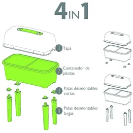 Prosperplast Hochbeet Respana 77 x 38,7 x 85 cm anthrazit