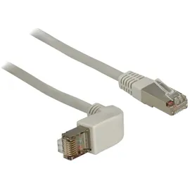 DeLock 83514 RJ45 Netzwerkkabel, Patchkabel CAT 5e S/FTP 0.50m Grau 1St.