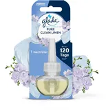 SC Johnson Glade electric scented oil Nachfüller, elektrischer Raumduft Duftstecker mit Duftöl, Pure Clean Linen, 1er Pack (1 x 20 ml)