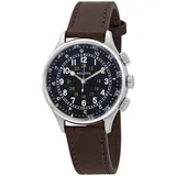 Bulova A-15 Pilot 21 Steine Schwarz Zifferblatt Automatisch 96A245 30M Herrenuhr