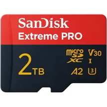 SanDisk Extreme Pro microSDXC UHS-I U3 V30 A1 2 TB + SD-Adapter