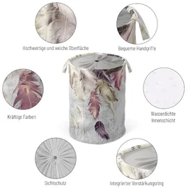 Sanilo Wäschekorb »Federn« kräftige Farben, samtweiche Oberfläche, mit Deckel