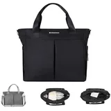 KIKKABOO Wickeltasche Brielle, Clips zur Befestigung, wasserfest, Schultergurt schwarz