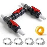Bypass Pool Set, Wärmepumpen Anschluss Set, Ø 50 mm Wärmepumpe Pool Anschluss Set, Adapter für Pool Heizung mit 32mm 38mm Schläuchen, Steuerung der Wasserzufuhr für eine optimale Temperaturregulierung
