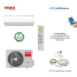 VIVAX M Design 12000 BTU+ 3 m Montageset 3,8 KW Klimagerät Split Klimaanlage A++
