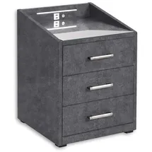 ed exciting design Mid.you Nachtschrank mit USB-Anschluss und LED-Beleuchtung - 47 x 61 x 46 cm Schlafzimmer, Nachttische