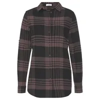 LASCANA Hemdbluse Damen lila-schwarz-kariert Gr.46