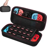 Younik Tasche für NS Switch/Switch OLED - Younik Upgrade Version Harte Reisetasche mit größerem Stauraum für 19 Spielkassetten und anderes NS Switch Zubehör