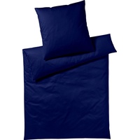 Bettwäsche Pure & Simple Uni in Gr. 135x200, 155x220 oder 200x200 cm, Yes for Bed, Mako-Satin, 2 teilig, Bettwäsche aus Baumwolle, zeitlose Bettwäsche mit seidigem Glanz blau 1 St. x 135 cm x 200 cm