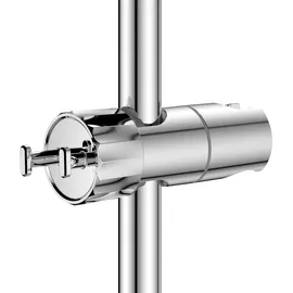 YEAUPE Universal Duschkopf Handbrause Halterung - Brausehalter ohne Bohren,Verstellbar Duschhalterung,360° drehbar für Slide Bar 16-28 mm Außen Durchmesser, ABS+Verchromt Duschstange