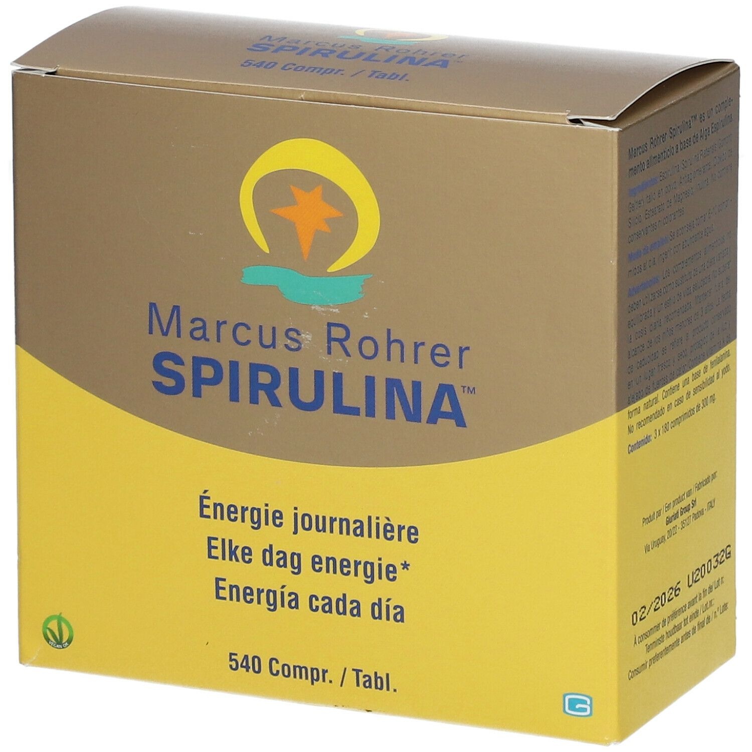 Marcus Rohrer Spirulina® Recharge 540 pc(s) comprimé(s)