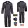 Mil-Tec Overall US Army Fliegerkombi mit Abzeichen schwarz 52 (XL)