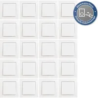 McPower Wechselschalter McPower ''Flair'' Klemmanschluss, weiß, inkl. Rahmen, 20er-Pack