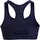 Under Armour HeatGear Armour Mid unwattierter Sport-BH Damen 410 midnight navy/white L