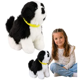 LeanToys Interaktiver Plüschhund 19 cm Beige