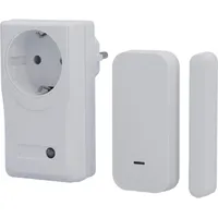 Unitec Funk-Abluftsteuerung mit Fenster-Kontaktschalter und Magnetkontakt | Funk-Steckdose | Funk Abluftsteuerung