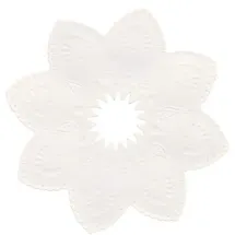 Papstar Kerzen-Manschetten rund Ø 10 cm 100 St. Weiß
