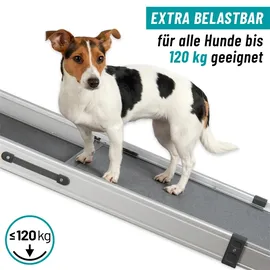 Trixie Teleskop-Hunderampe – Auto-Einstiegshilfe für Hunde, Alu