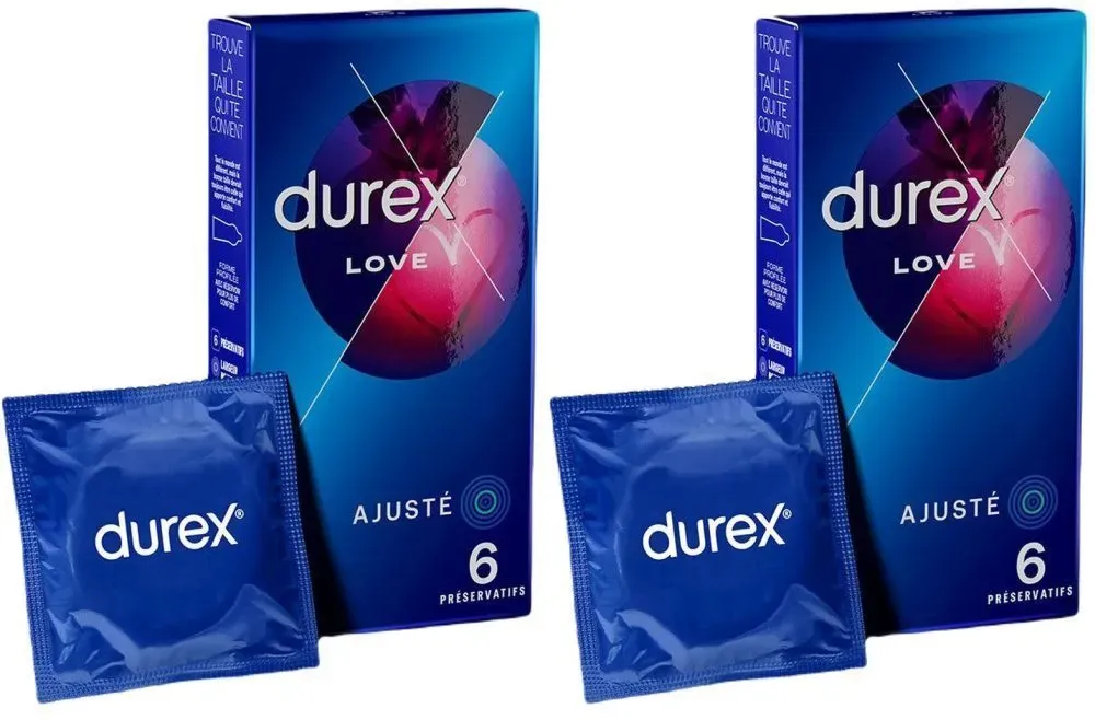 Durex Préservatifs Love - 6 Préservatifs Faciles à mettre 2x6 pc(s) préservatif(s)