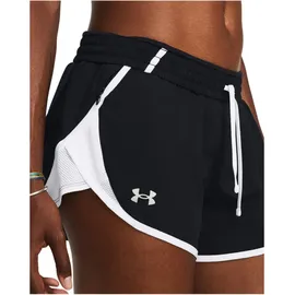 Under Armour Fly-By Shorts Damen Schwarz/Weiß S