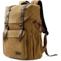 BAGSMART Fotorucksack DSLR Diebstahlsicher 15Zoll Objektive Stativ Khaki