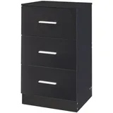 [en.casa] Nachttisch Aurdal 66x37x34,5 cm Schwarz, hochglänzend