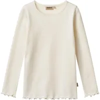 Wheat »Rib T-Shirt L/S Ida«, weiß