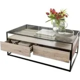 Bozen II Eiche Sonoma glasklar 110 x 42 x 60 cm