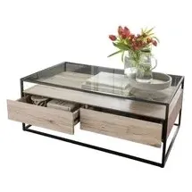 Bozen II Eiche Sonoma glasklar 110 x 42 x 60 cm