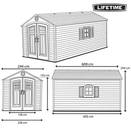 Lifetime Residenz 4,52 x 2,39 m grau