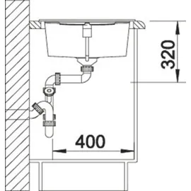 Blanco Metra XL 6 S Einbau vulkangrau + Excenterbetätigung