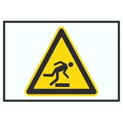 HB-Druck Achtung Hindernisse am Boden Symbol A0 (841x1189mm) Schild
