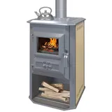 ECOfoxx Kaminofen Pella G mit Herdplatte, creme - EEK A+, 5,40 kW