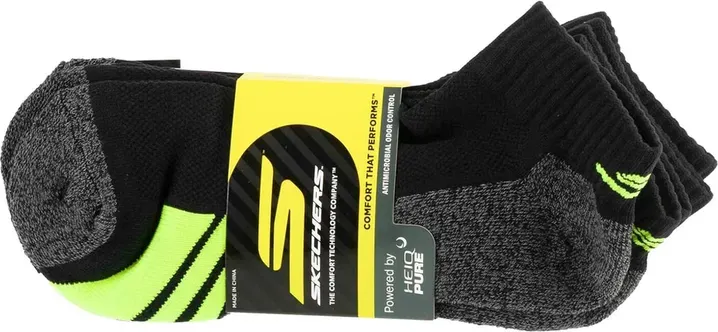 Skechers Herren 3er-Pack 1/2 Terry Viertelsocken schwarz 41-46