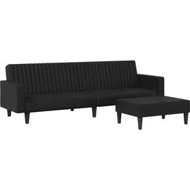 vidaXL 2-tlg. Sofagarnitur Schwarz Kunstleder vidaXL