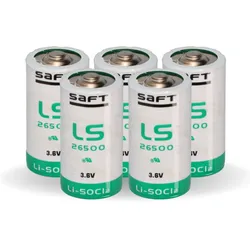 5x SAFT Lithium Batterie Baby C LS 26500 3,6V 7,7Ah Lithium-Thionylchlorid