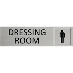 CombiCraft Aluminium Türschild Men's Dressing Room 165x45mm mit 3M-Tape
